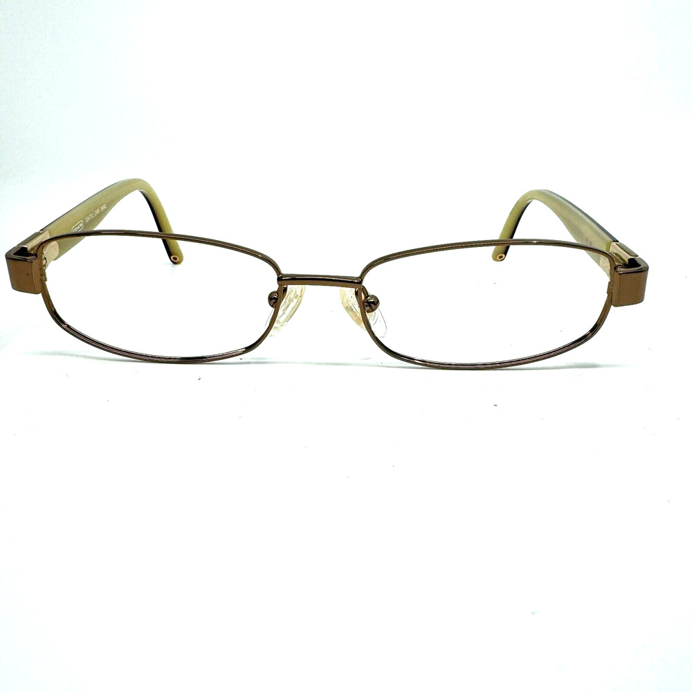 Coach Jontell‎ 245 Sand Brown Copper Oval Eyeglasses Frames 52-16 135 H12047